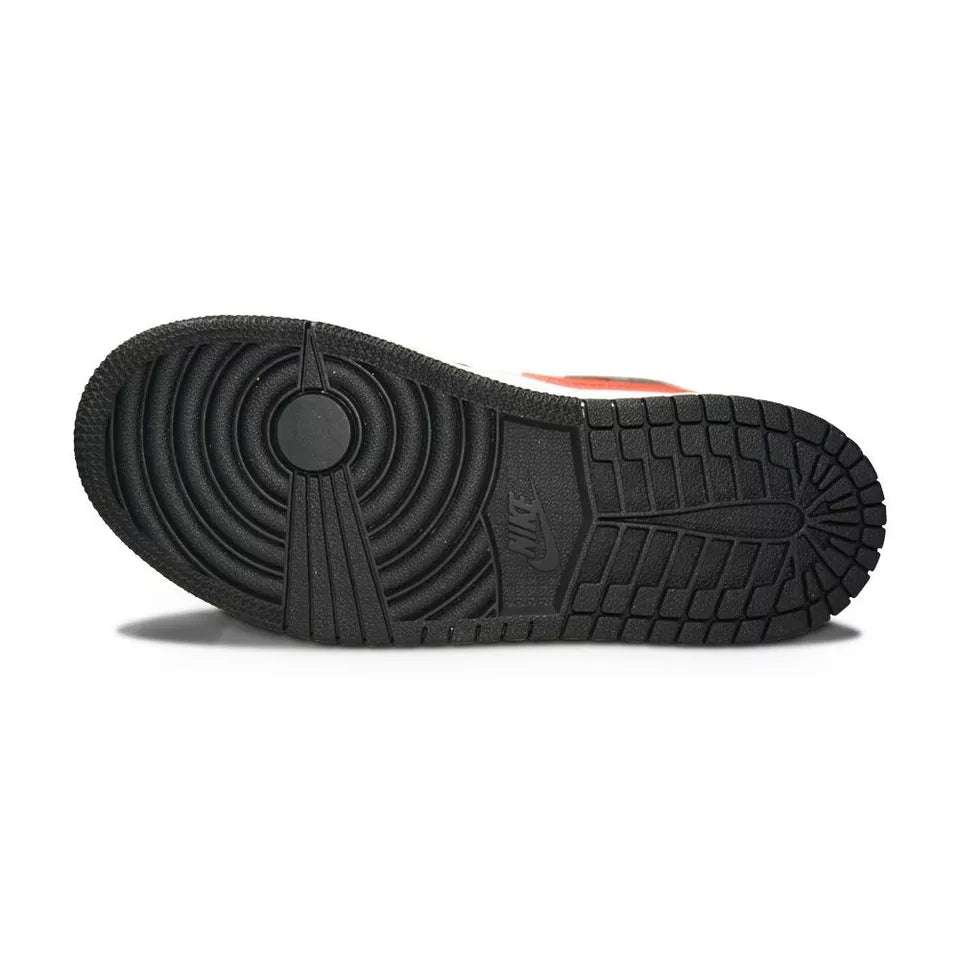 Jordan 1 Mid Black Fire Red PS