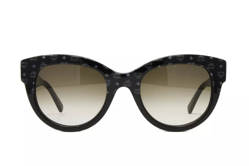MCM Women's Sunglasses Black Visettos Brown Gradient Lens