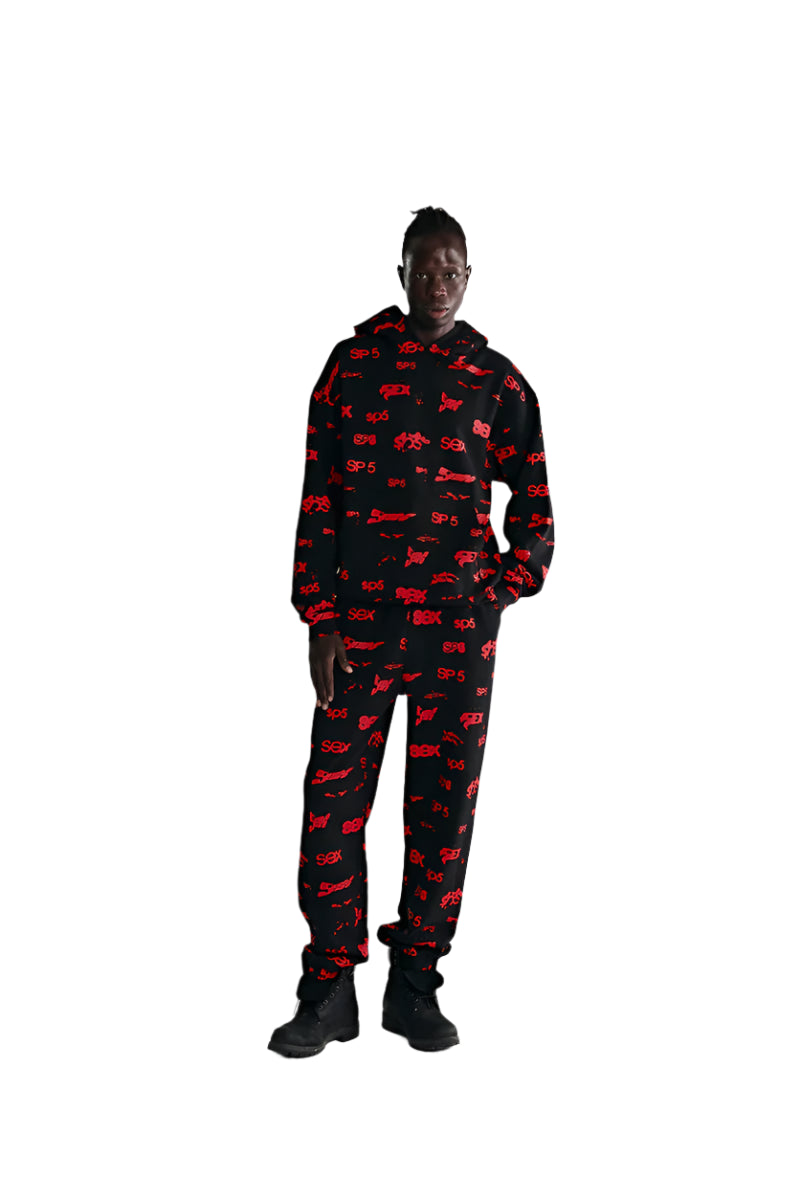 Sp5der SEX AOP Sweatpant 'Black'