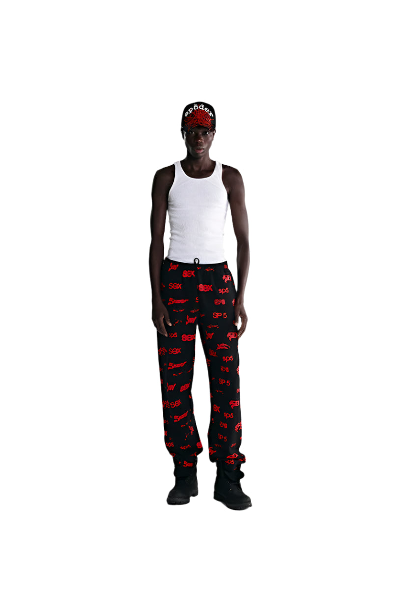 Sp5der SEX AOP Sweatpant 'Black'