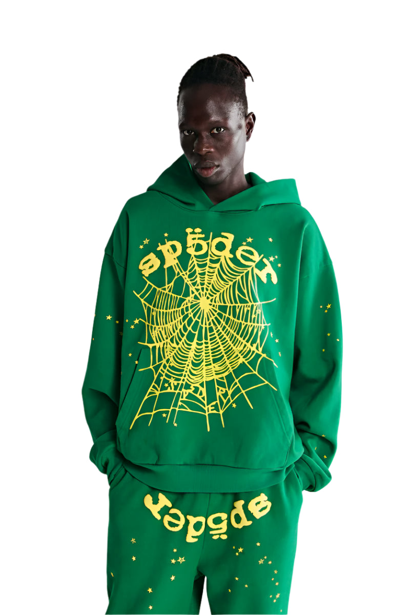 Sp5der Star OG Web V2 Sweatpants 'Slime Green'