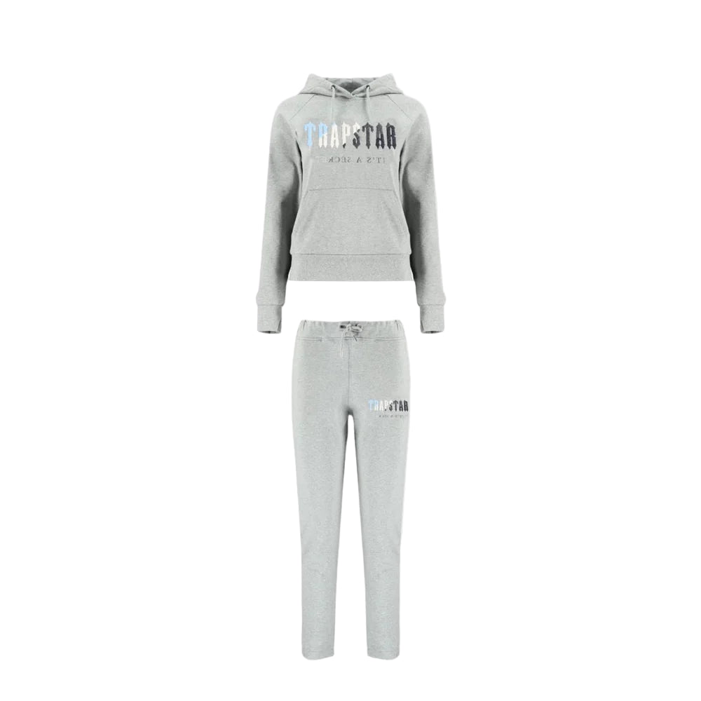 Trapstar Decoded Chenille Hooded Tracksuit 'Grey'