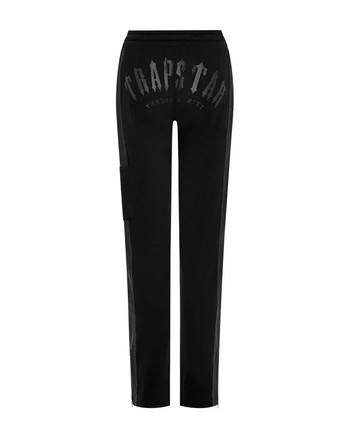 Trapstar Women's Denim Panel Deconstrcted Track Bottoms Black