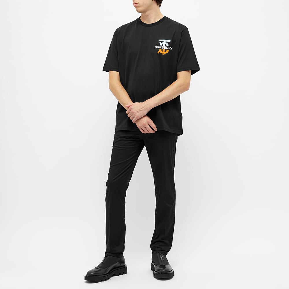 Burberry Ganther Multi Logo T-shirt In Black