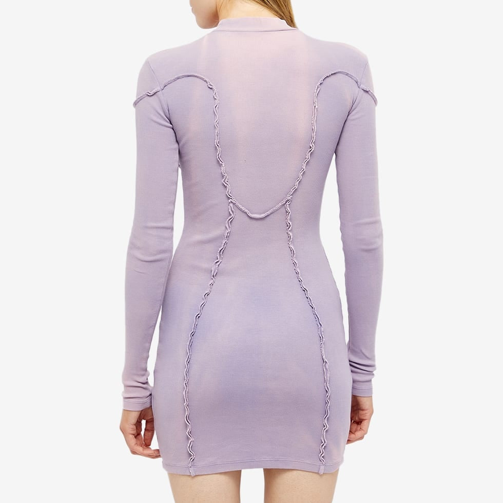 Off-White Organic Laundry Rib Dress 'Lilac'