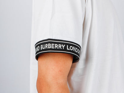 Burberry	Teslow Taped T-shirt In White