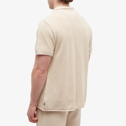 HONOR THE GIFT KNITTED SHORT SLEEVE SHIRT - CREAM