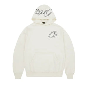 Corteiz Satin C Star Appliqué Hoodie ‘Off White’