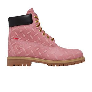 Supreme x Timberland 6 Inch Premium Waterproof Boot Embossed Diamond Plate ‘Pink’