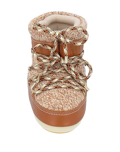 Chloé x Moon Boot Embroidered shearling and Leather Snow Boots 'Camel'