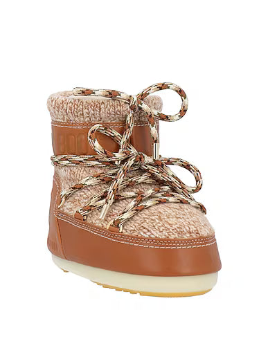 Chloé x Moon Boot Embroidered shearling and Leather Snow Boots 'Camel'