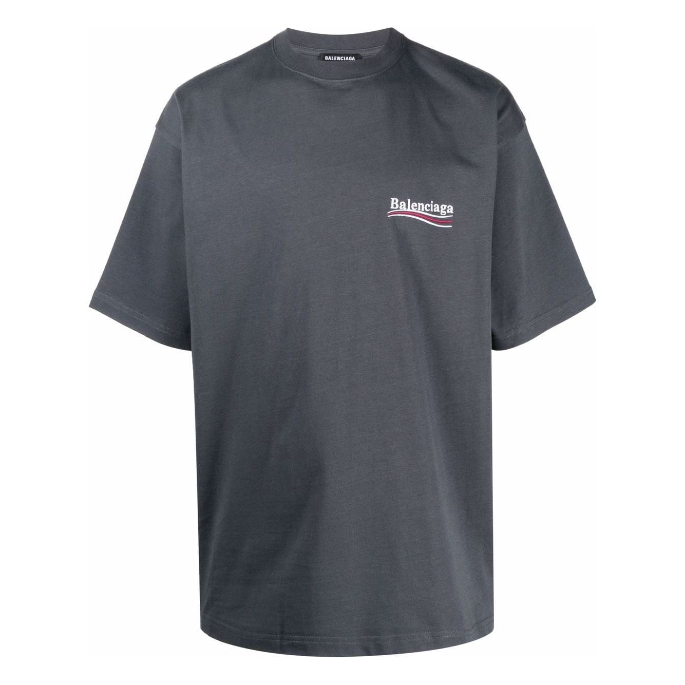 Balenciaga Political Campaign logo-print T-shirt In Grey