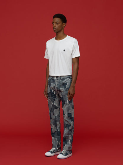 Marcelo Burlon County of Milan ALLOVER CROSS DENIM STRAIGHTLEG JEANS