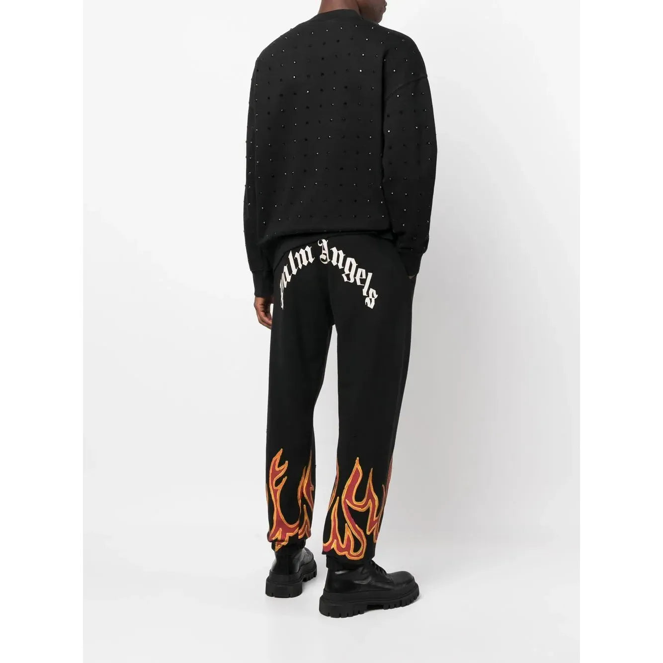 Palm Angels flame-detail track pants