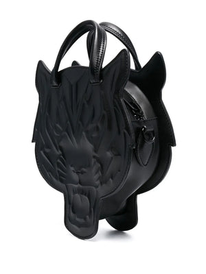 Philipp Plein Sport Tiger-Head Leather Tote Bag
