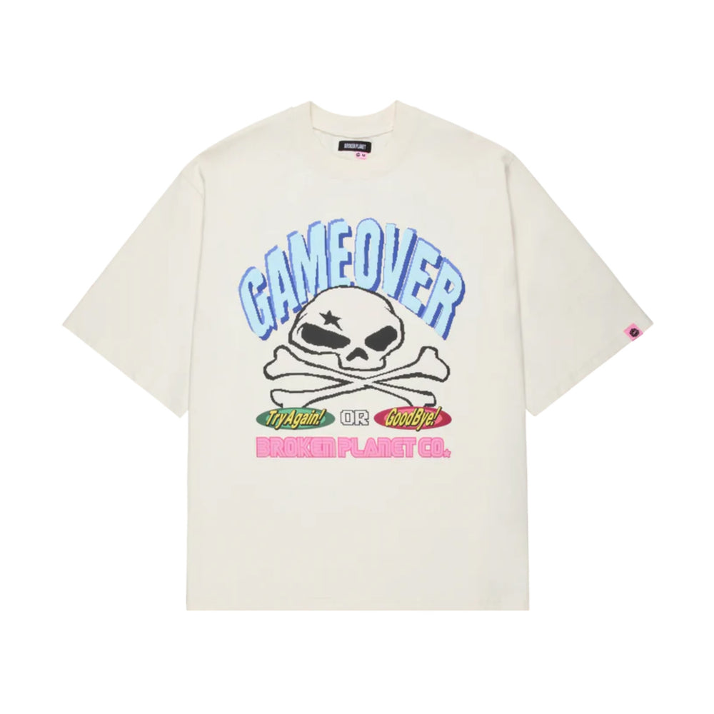 Broken Planet Game Over T-Shirt ‘Vanilla White’