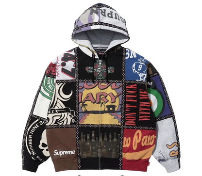 Supreme Number (N)ine Patchwork Zip Up Hoodie