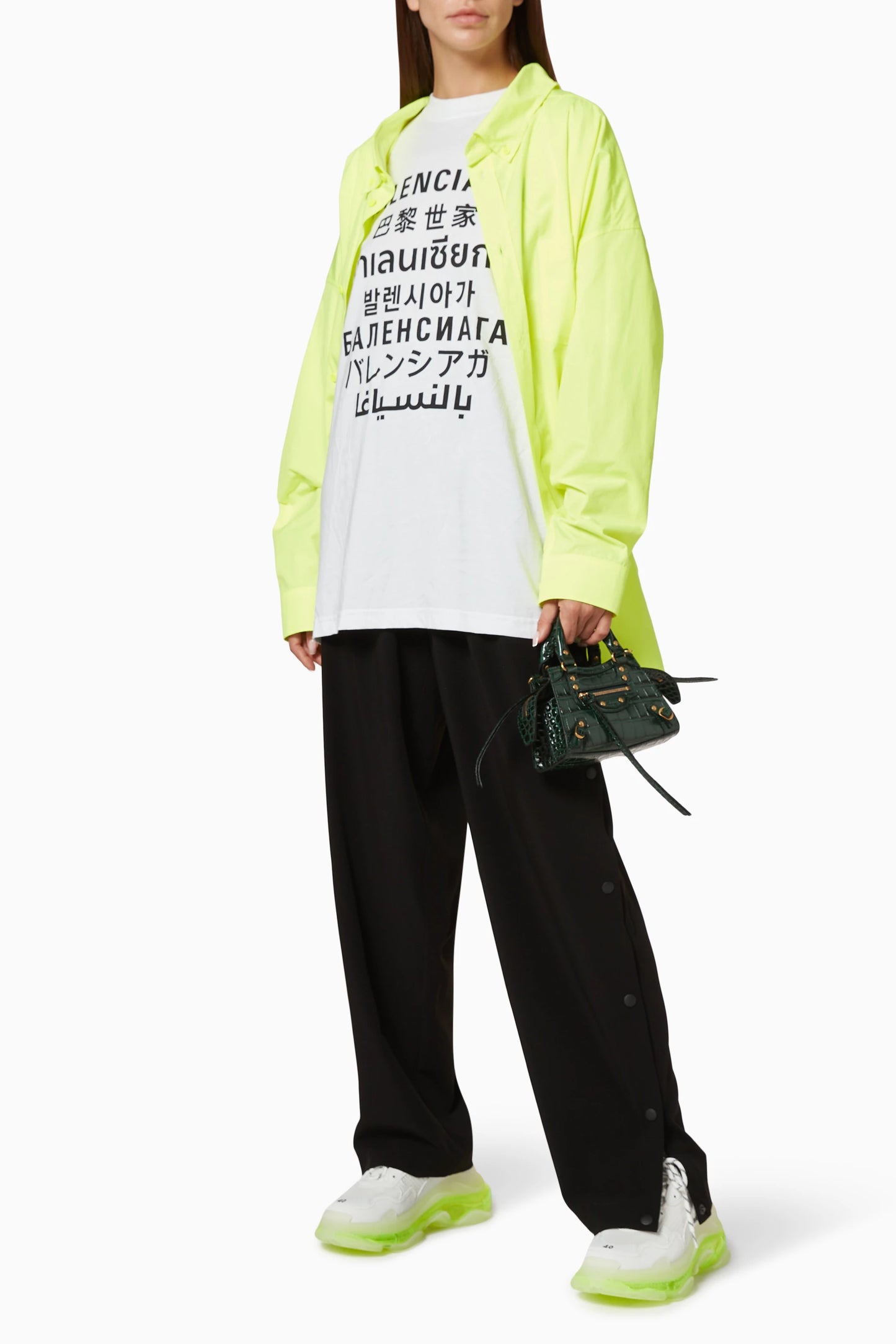 Balenciaga Languages Medium Fit Cotton T-Shirt