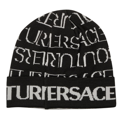 Versace Jeans Couture Black & White Knit Beanie