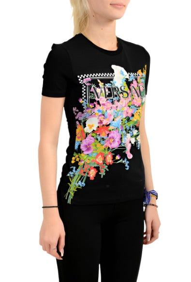 Versace Multicolour Floral Logo T-shirt