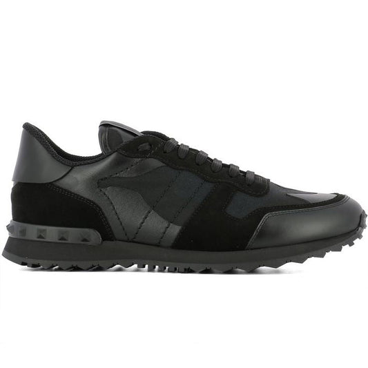 Valentino Gravani Rockstud Camouflage Trainers black