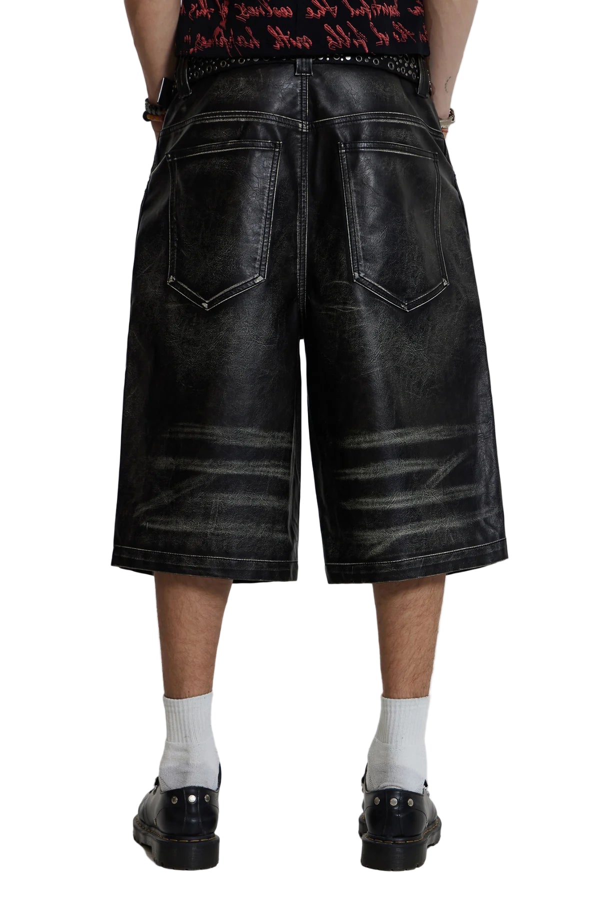 Jaded London Ash Faux Leather Colossus Shorts