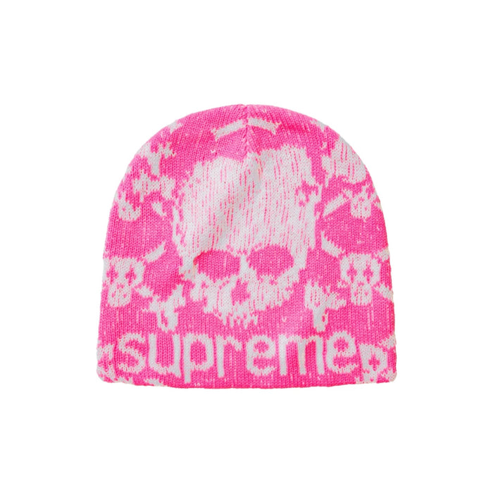 Supreme x Vanson Leathers Skull Beanie ‘Pink’