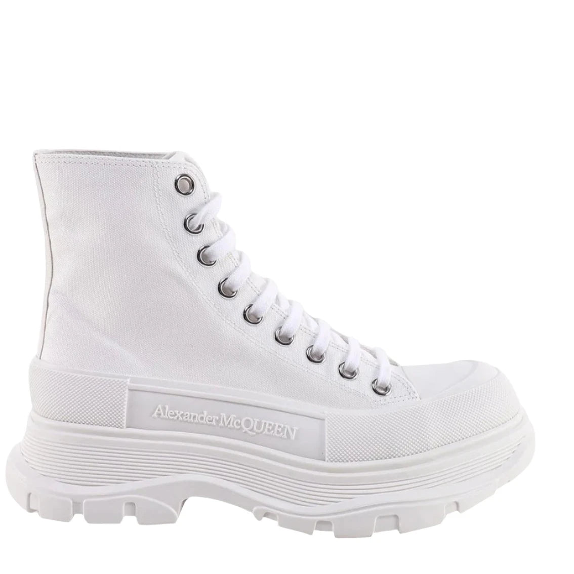 Alexander Mcqueen Tread High-top Sneakers White