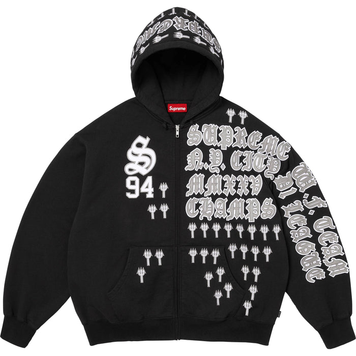 Supreme League Champs Zip Up Hoodie ‘Black’