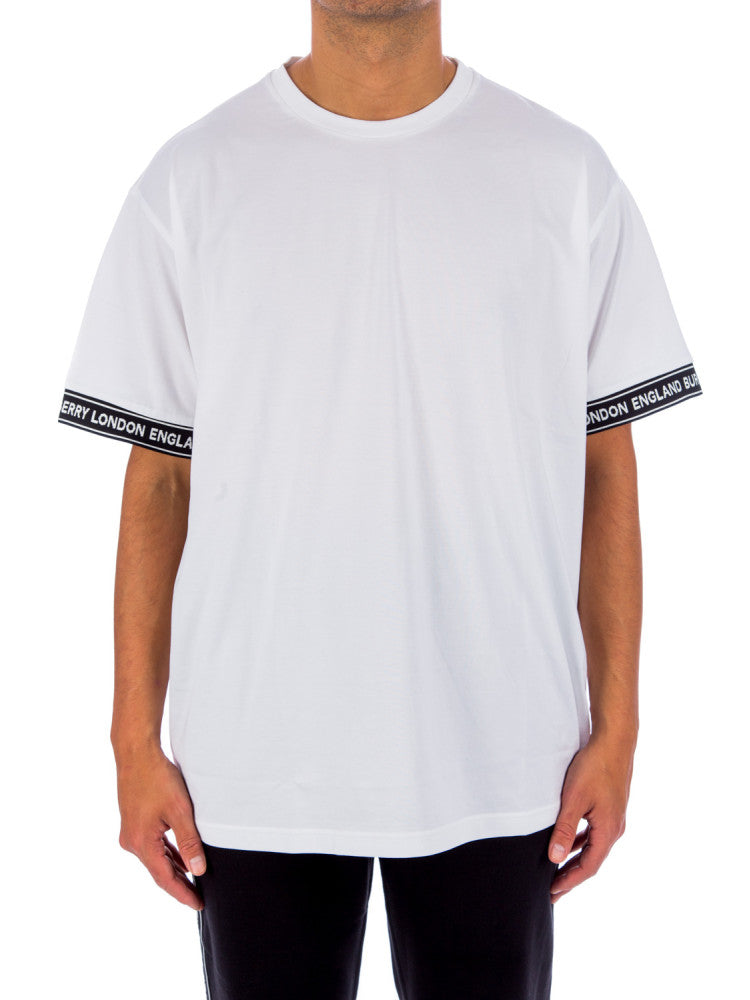 Burberry	Teslow Taped T-shirt In White