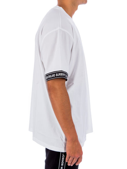 Burberry	Teslow Taped T-shirt In White