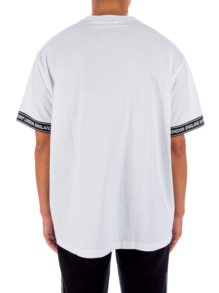 Burberry	Teslow Taped T-shirt In White