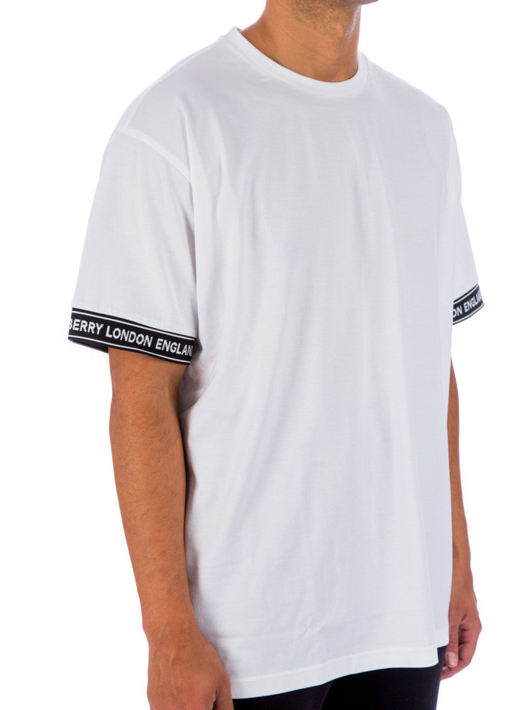 Burberry	Teslow Taped T-shirt In White