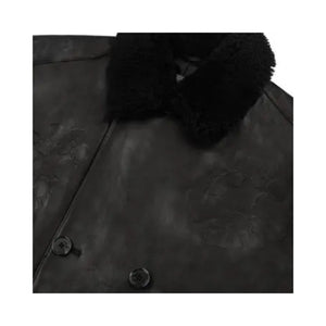 Denim Tears Oakland Wreath Winter Leather Coat