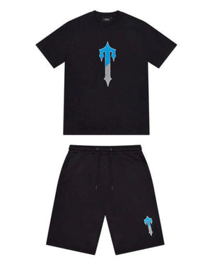 Trapstar Irongate T Short Set 'Black/Blue'