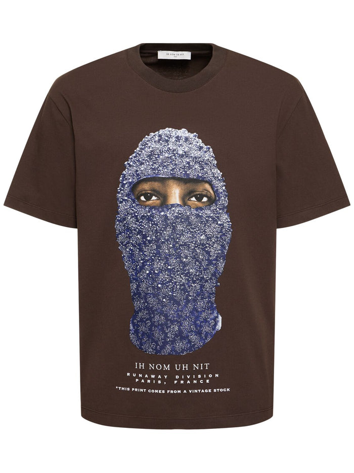 Ih Nom Uh Nit T-Shirt Floral Mask 'Brown'