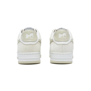 BAPE A Bathing Ape Bape Sta 'Beige' Calf Hair Sneakers