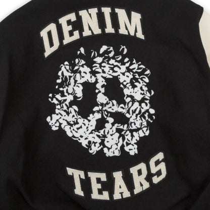 Denim Tears Peace Wreath Varsity Jacket 'Black/White'