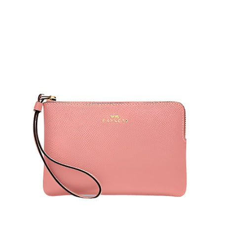 Coach CORNER ZIP POUCH IN LIGHT BLUSH