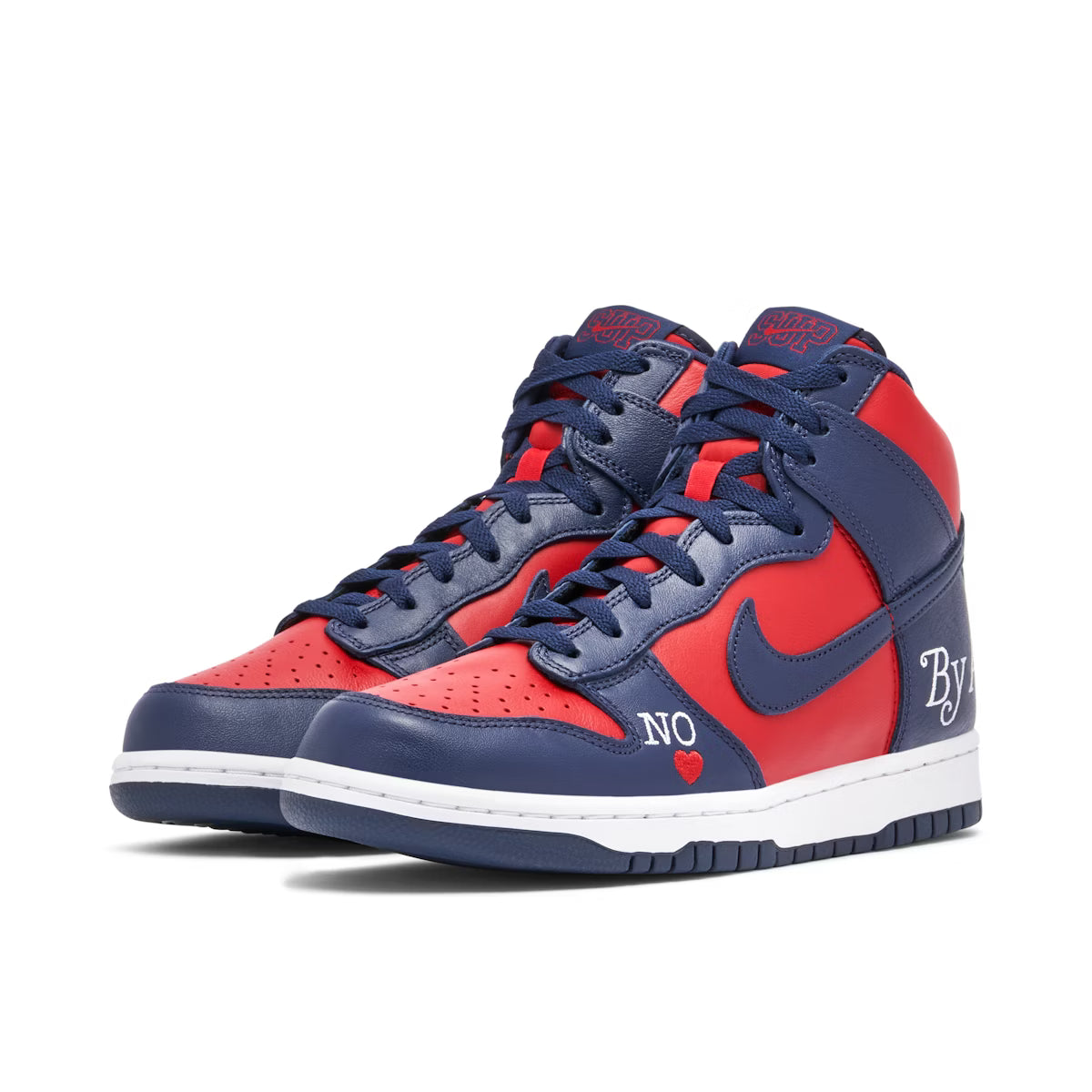 Supreme x Nike SB Dunk High By Any Means 'Red Navy'