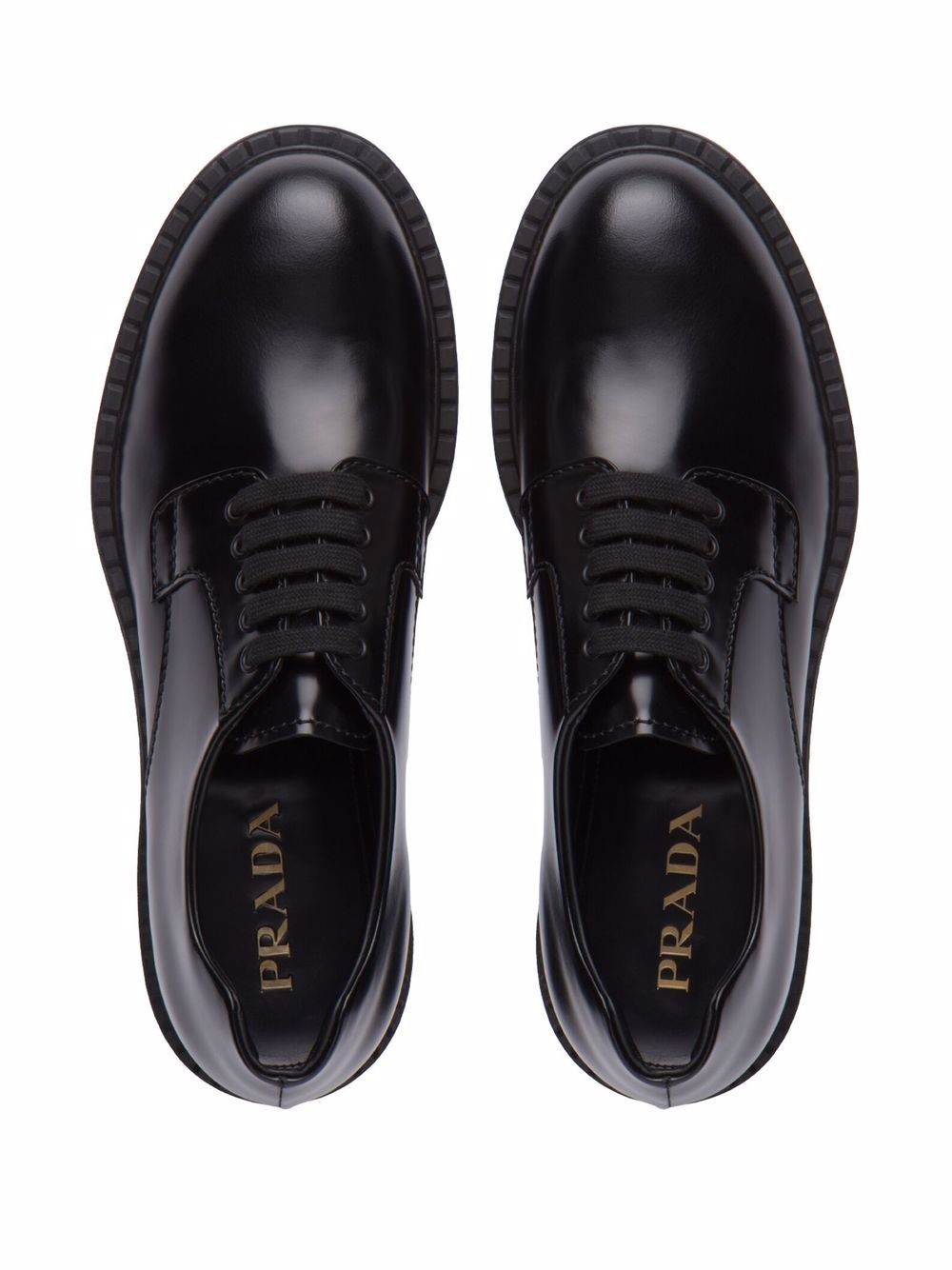 Prada Brushed Lace-up Derby Shoes