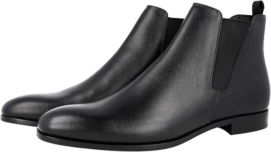 Prada Men's Saffiano Leather Half-Boot