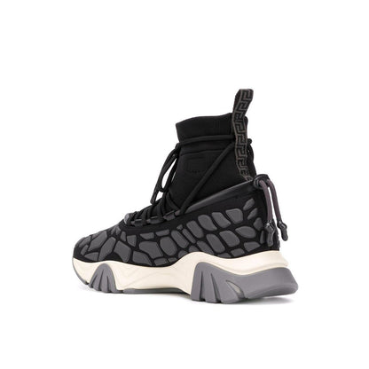 Versace Squalo Drawstring Sneakers in Black