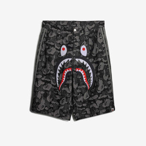 BAPE x Adidas Camo Jacquard Shark Denim Jorts ‘Black’