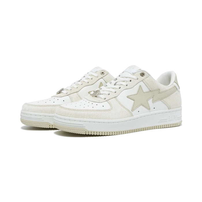 BAPE A Bathing Ape Bape Sta 'Beige' Calf Hair Sneakers