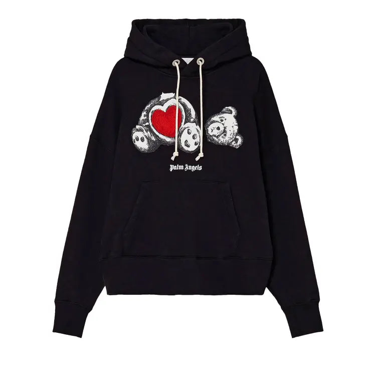 Palm Angels Bear In Love Hoody Black Black