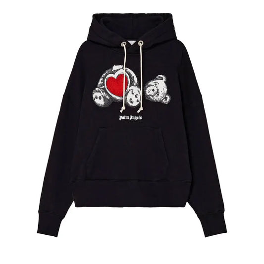 Palm Angels Bear In Love Hoody Black Black