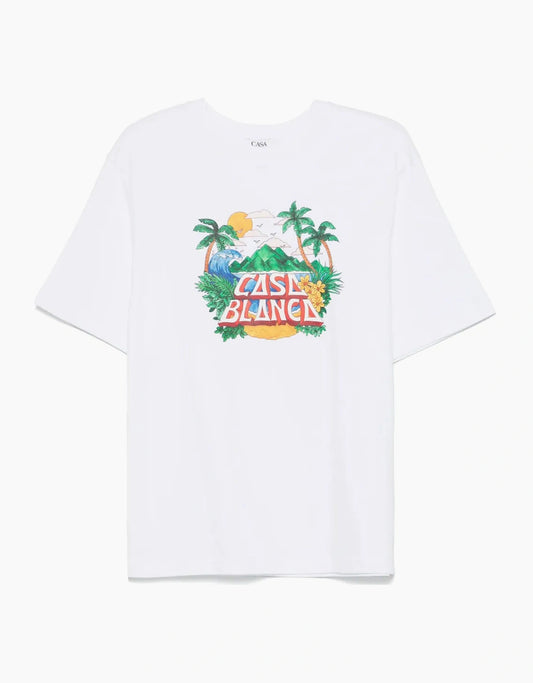 Casablanca Casa beach Wave Tropical T-shirt White