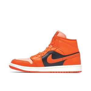 Air Jordan 1 Mid Rush Orange Crimson Bliss