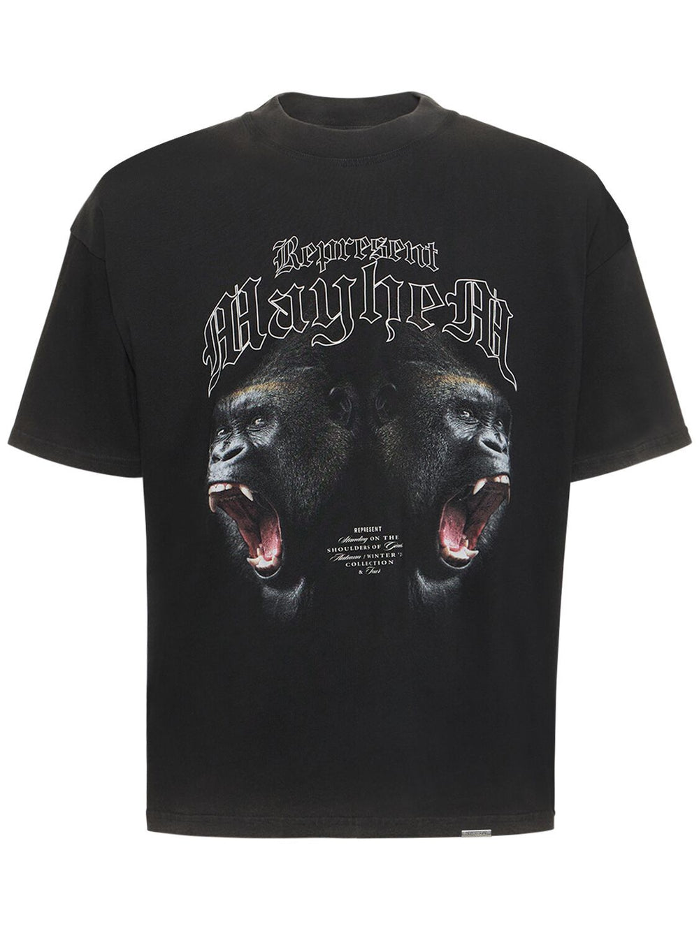Represent Mayhem Printed Cotton T-Shirt 'Black'